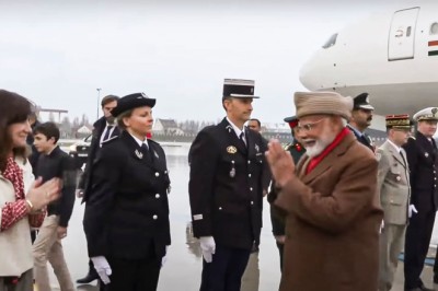 PM Modi arrives in Paris for AI Summit, bilateral talks with Macron