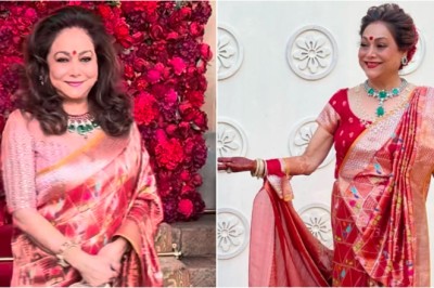 Tina Ambani makes a case for repeating outfits as she rewears her stunning red saree from 2022 at Aadar Jain’s wedding